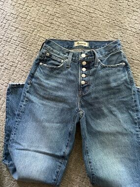 Madewell the perfect vintage straight jean High-Rise Button-Fly Jeans